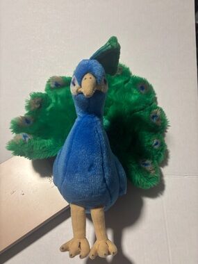 FAO toys “R” Us 16 inch Blue and Green Plush Peacock Stuffed Animal